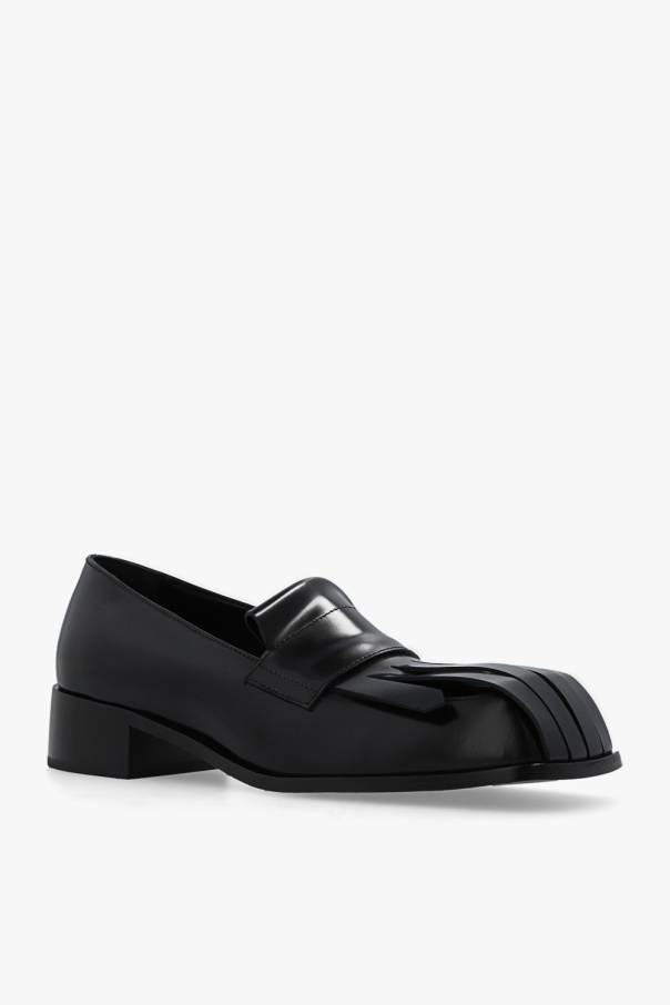 Black Leather loafers Raf Simons - SchaferandweinerShops KR